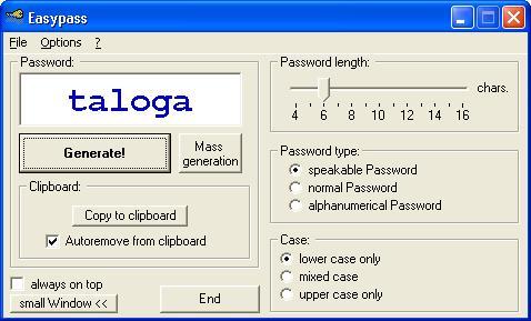Easypass Screenshot